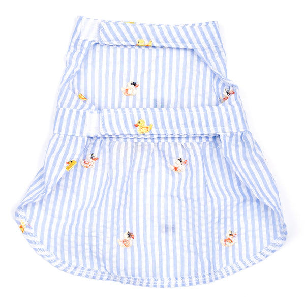Lt. Blue Stripe Rubber Duck Dress