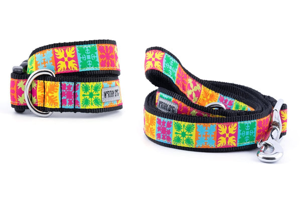 Hawaiian Patchwork Walk Set – Collar & Leash