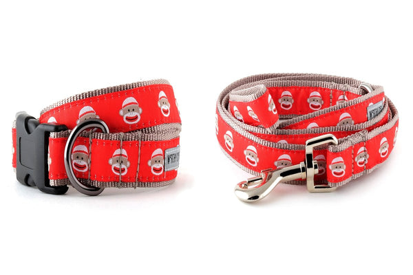 Sock Monkey Walk Set – Collar & Leash