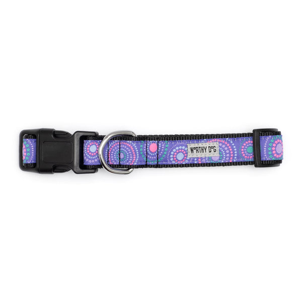 Sunburst Purple Walk Set – Collar & Leash