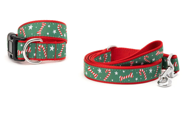 Candy Cane Walk Set – Collar & Leash