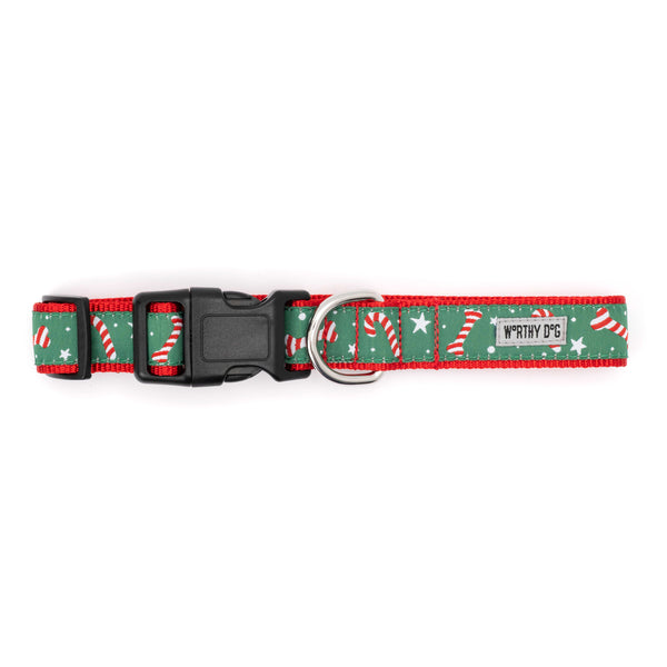 Candy Cane Dog Collar