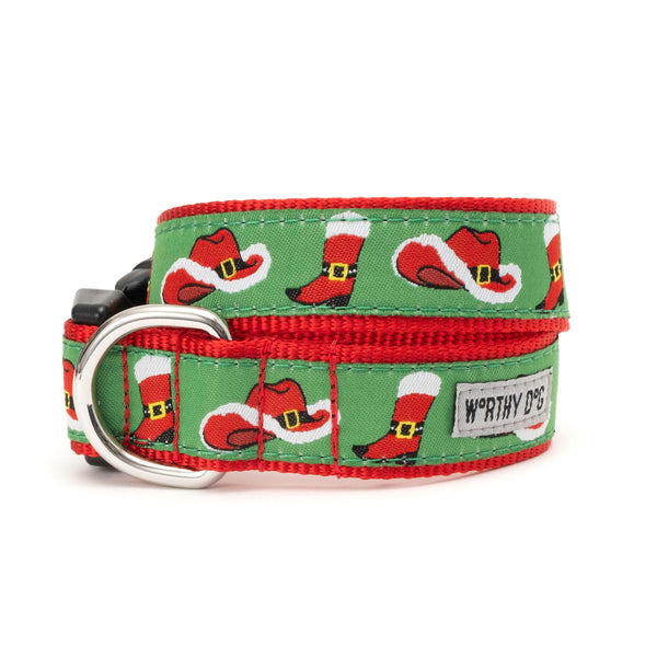Cowboy Christmas Dog Collar