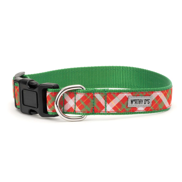 Holiday Plaid Dog Collar