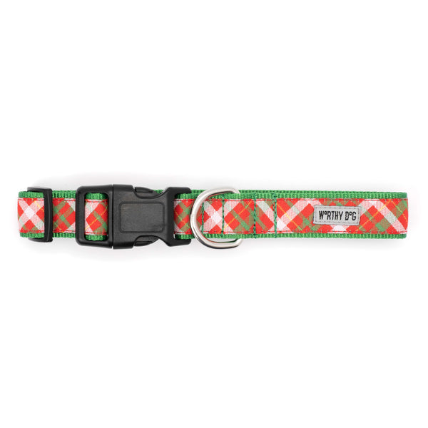 Holiday Plaid Dog Collar