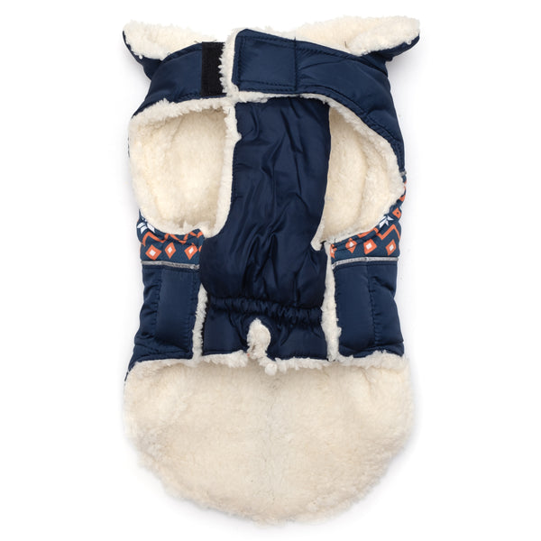 Aspen Puffer Dog Jacket – Water‑Resistant & Sherpa Lined