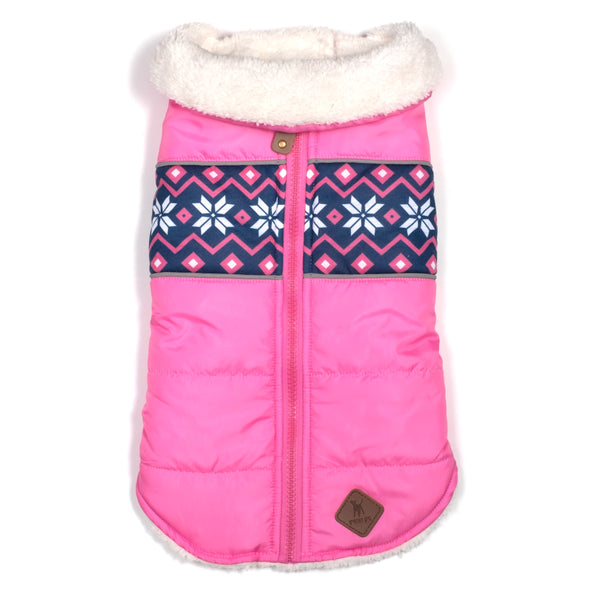 Aspen Puffer Dog Jacket – Water‑Resistant & Sherpa Lined