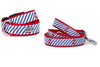 Navy Stripe Anchors Walk Set – Collar & Leash