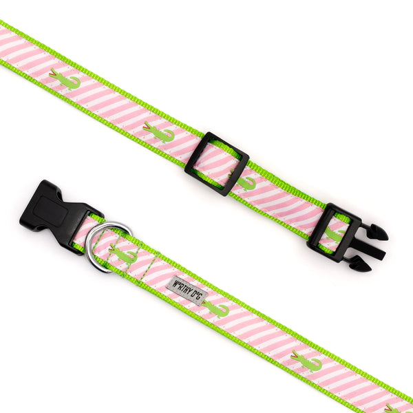 Pink Stripe Alligator Collar