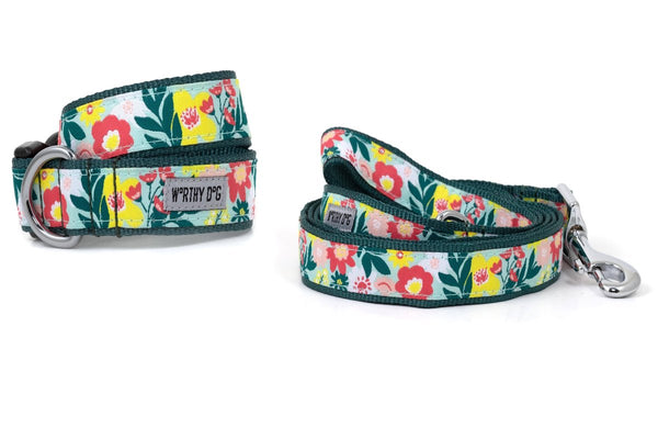 Spring Bouquet Walk Set – Collar & Leash