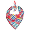 Coral Multi Plaid Bandana
