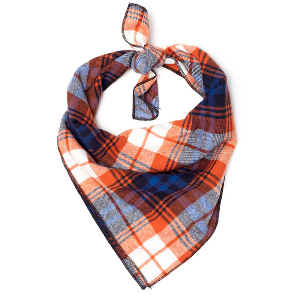 Rust/Navy Plaid Bandana