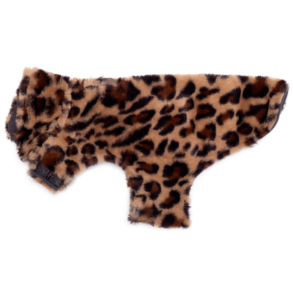 Leopard Faux Fur Dog Coat
