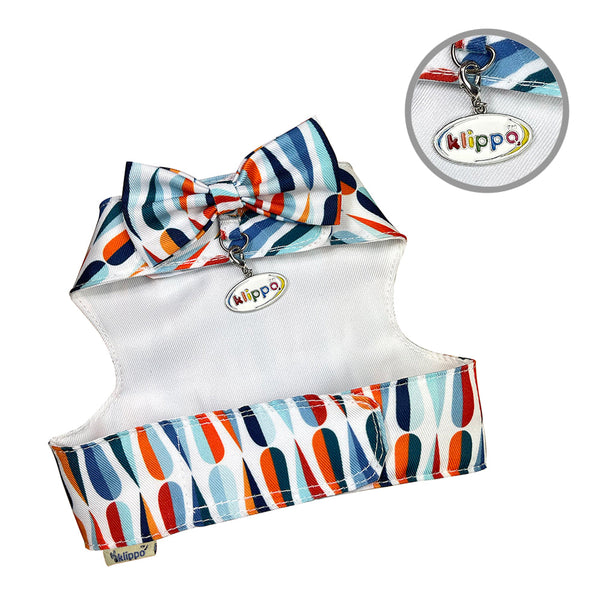 Raindrop Pattern Dog Harness Set – Vest or Dress Style with Matching Leash