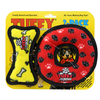 Tuffy Jr Bone Yellow and Ring Red Paw 2 Pack