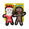 Tuffy Jr Holiday Gingerbread Man and Santa 2 Pack