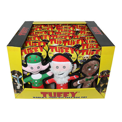 Tuffy Holiday Elf, Gingerbread & Santa -30 units