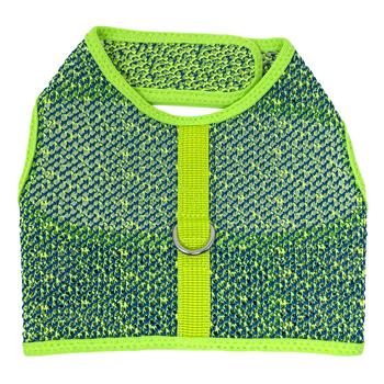 Active Mesh Dog Harness with Leash - Neon Green & Blue