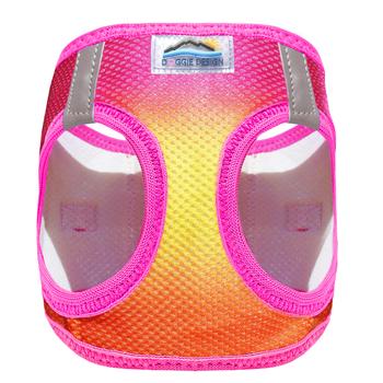 American River Choke Free Dog Harness Ombre Collection - Raspberry Pink and Orange
