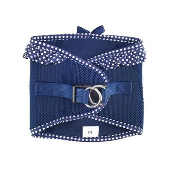 American River Choke Free Dog Harness Polka Dot Collection - Navy Polka Dot
