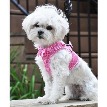 American River Choke Free Dog Harness Polka Dot Collection - Pink Polka Dot