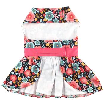 Blooming Blue and Peach Floral Dog Dress