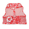 Cool Mesh Dog Harness with Leash - Hawaiian Hibiscus Red