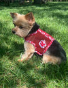 Cool Mesh Dog Harness with Leash - Hawaiian Hibiscus Red