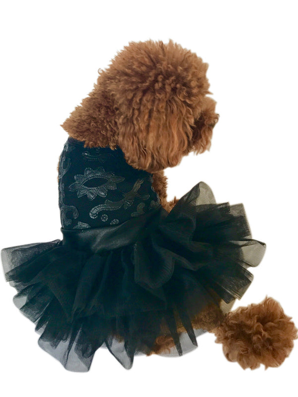 Rocker Applique Mesh Fufu Tutu, Black