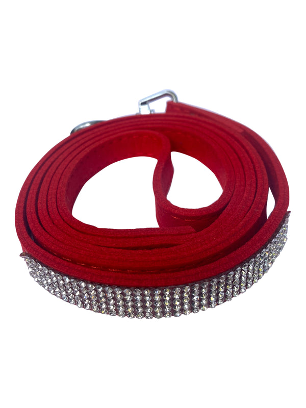 4ft Bling Bling 5 Row Rhinestone Leash