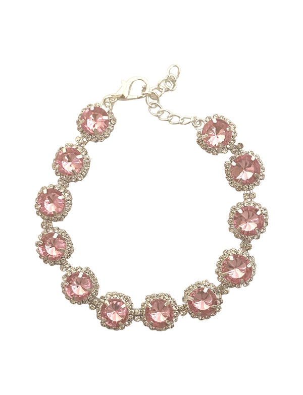 Pink Crystal Rhinestone Dog Necklace