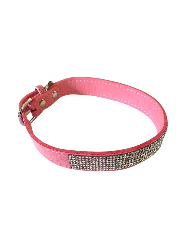 Bling Bling 5 Row Dog Collars, Light Pink