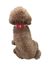 Bow Tie Dog Collars in Pleather, Red
