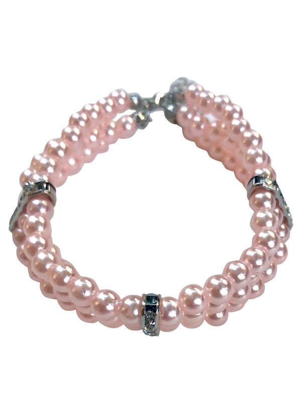 NEW 3 Row Pretty Pearl Choker Necklace, Cream