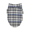Flannel Dog Shirt - Gray and Blue Plaid