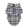 Flannel Dog Shirt - Gray and Blue Plaid