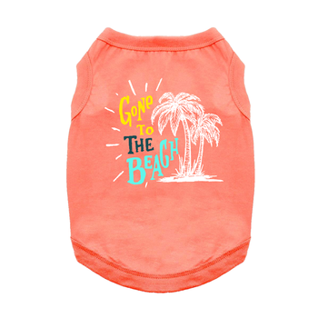 Gone To The Beach Dog Shirt - Coral