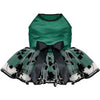 Green and Black Satin Dog Dress