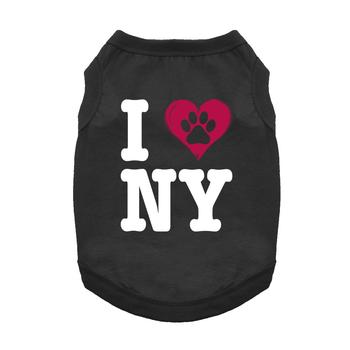 I Love New York Dog Shirt - Jet Black