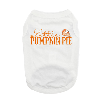 Little Pumpkin Pie Dog Shirt - White