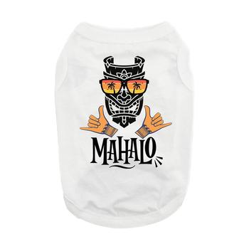 Mahalo Dog Shirt - White