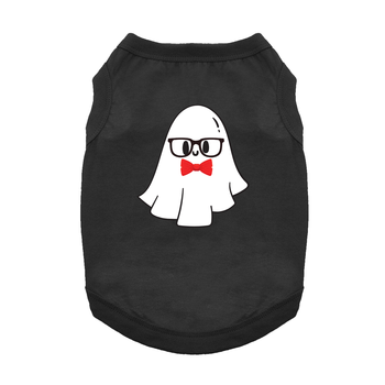 Nerdy Ghost Dog Shirt - Jet Black