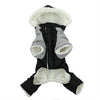 Ruffin It Dog Snowsuit Harness - Black and Gray