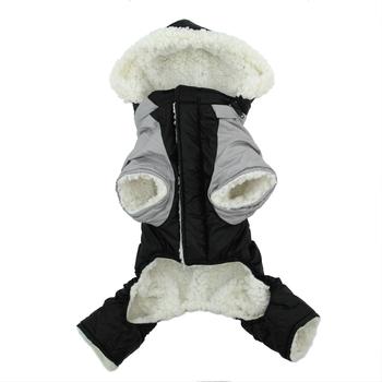 Ruffin It Dog Snowsuit Harness - Black and Gray