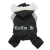 Ruffin It Dog Snowsuit Harness - Black and Gray