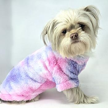 Soft Plush Pullover - Tie-Dye Pink & Purple