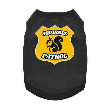 Squirrel Patrol Dog Shirt - Jet Black