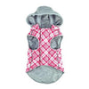 Weekender Dog Sweatshirt Hoodie - Pink & White Plaid