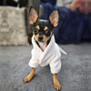 White Silver Tiara Cotton Dog Bathrobe by Doggie Design