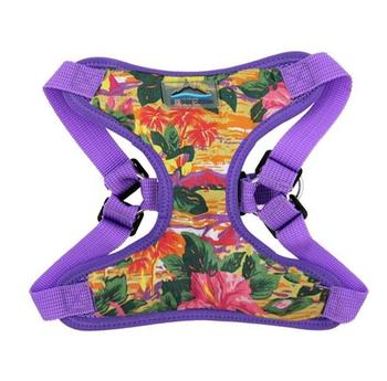 Wrap and Snap Choke Free Dog Harness by Doggie Design - Sunset Hibiscus